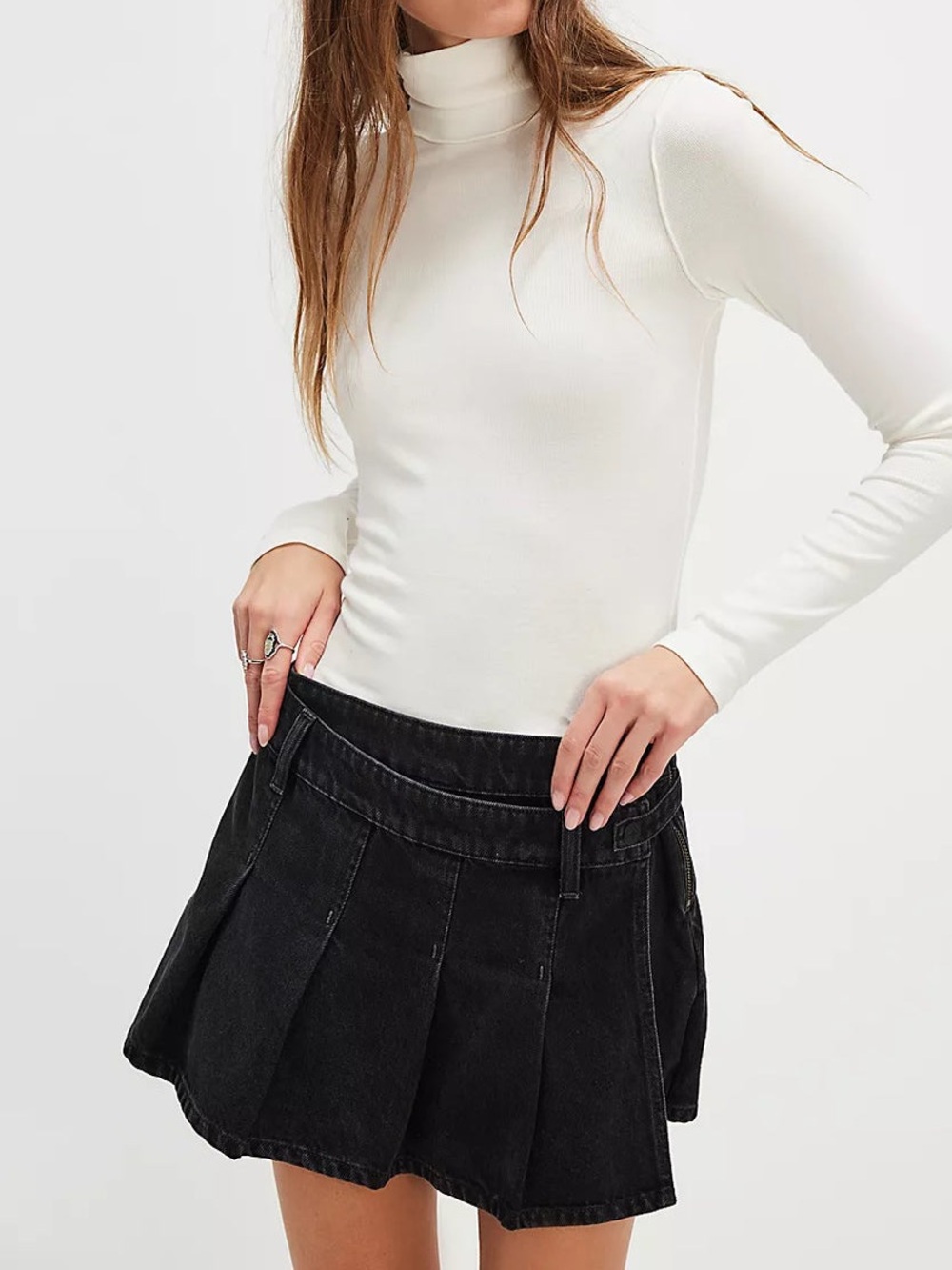 Free People: We The Free Stephie Denim Jean Skort - Picture 2 of 13
